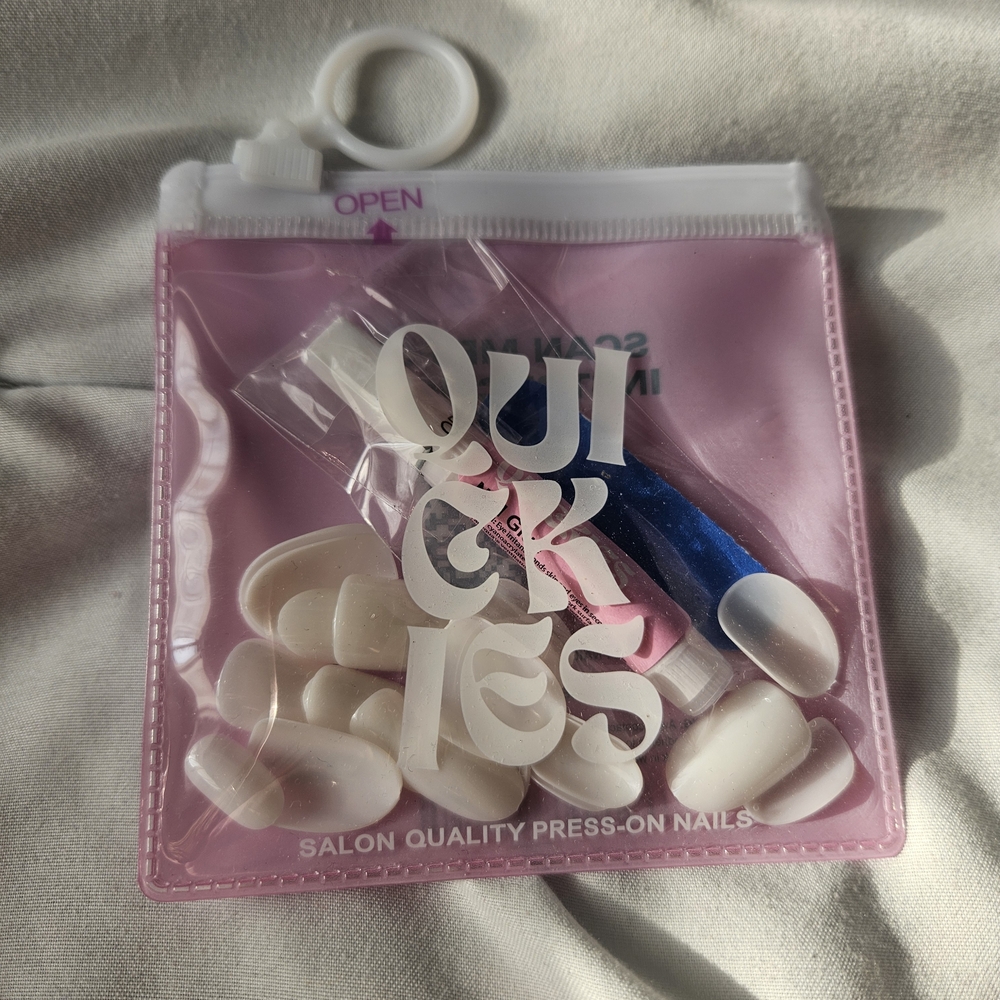 Salon Quality Press-On Nails - Milk Bath White